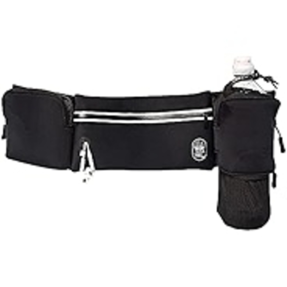 Black Running Belt By SolaWell with Bottle Holder
